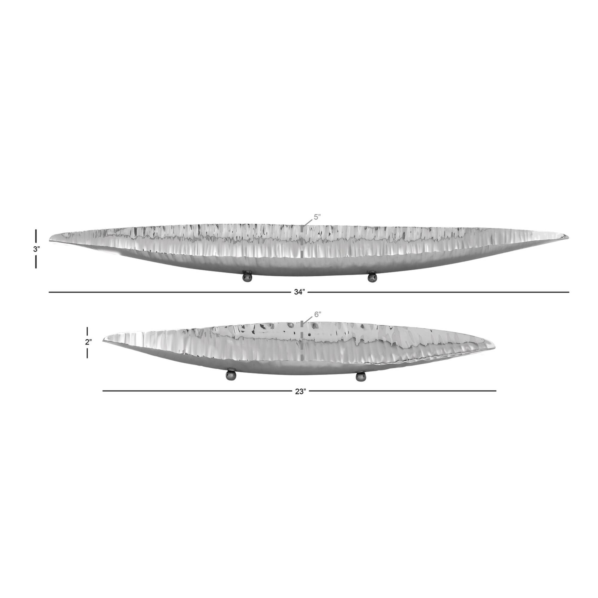 Silver Stainless Steel Modern Decorative Flat Bowl Set